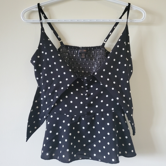 🎉3/$39 QED London Polka Dot Peplum Top - Picture 11 of 13